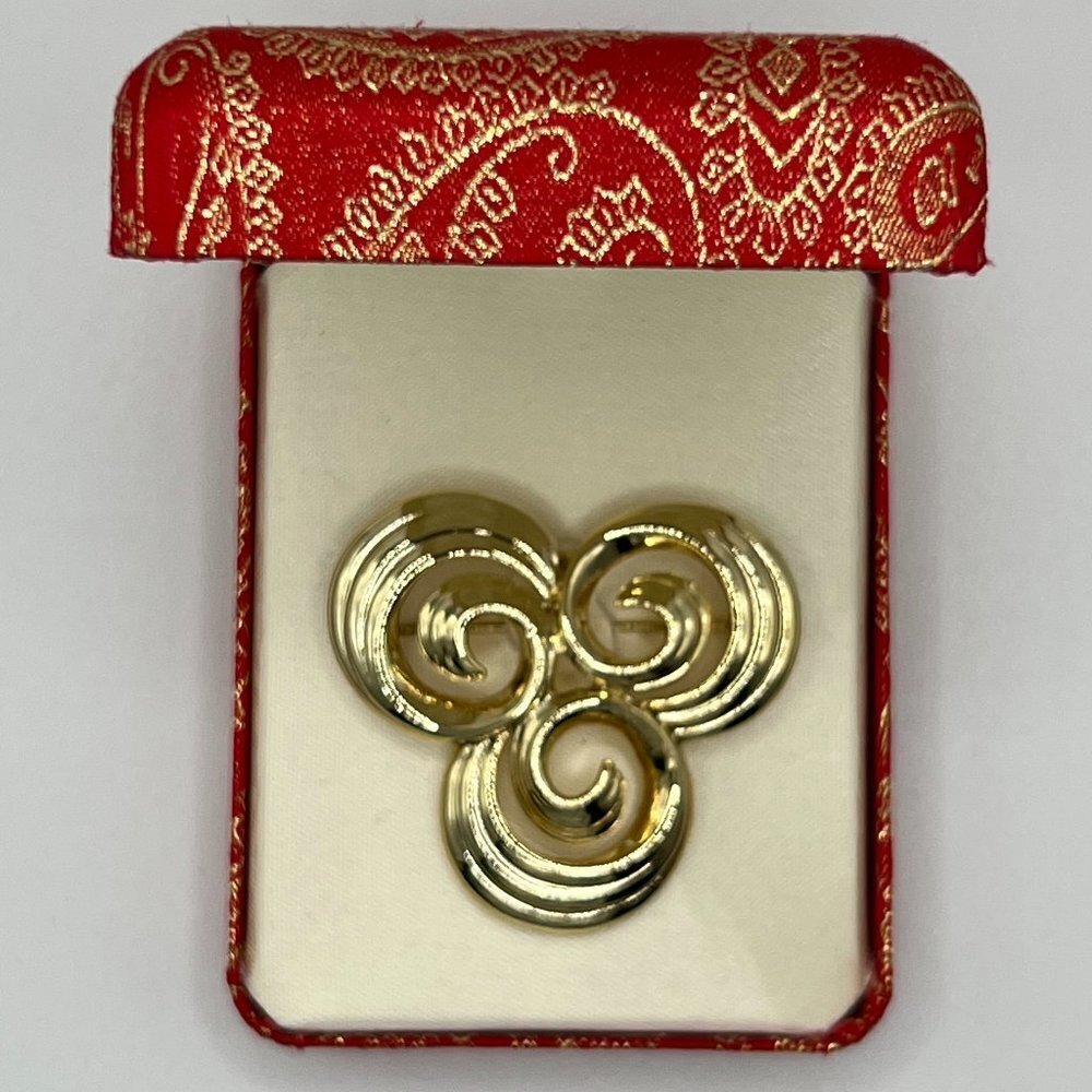 KIM ROGERS Gold Brooch / Pin